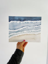 Load image into Gallery viewer, Calming Waves Watercolor Landscape Art Print
