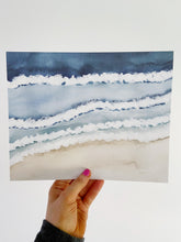 Load image into Gallery viewer, Calming Waves Watercolor Landscape Art Print
