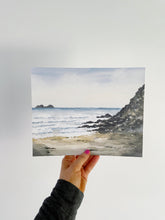 Load image into Gallery viewer, Sennen Beach Watercolor Landscape Art Print
