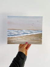 Load image into Gallery viewer, Soft Waves Watercolor Landscape Art Print
