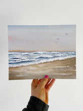 Load image into Gallery viewer, Soft Waves Watercolor Landscape Art Print
