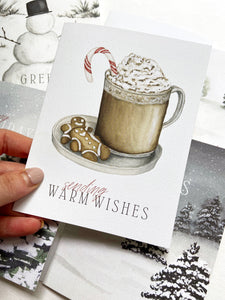 "Sending Warm Wishes" Christmas Greeting Card