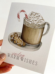 "Sending Warm Wishes" Christmas Greeting Card