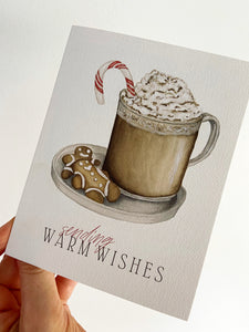 "Sending Warm Wishes" Christmas Greeting Card