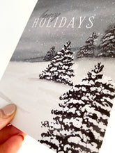 Load image into Gallery viewer, Snowy Holiday Winter Christmas Greeting Card
