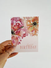 Load image into Gallery viewer, Floral Bloom Birthday | Watercolor Floral Birthday Greeting Card

