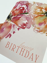 Load image into Gallery viewer, Floral Bloom Birthday | Watercolor Floral Birthday Greeting Card
