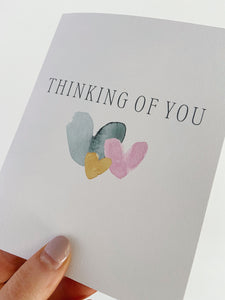 Thinking of You with All My Heart | Watercolor Sympathy Greeting Card