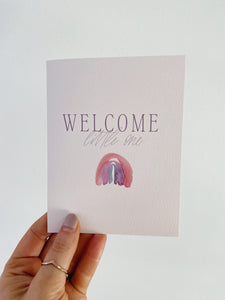 Welcome, Little One | Watercolor Greeting Card for New Baby or New Mom