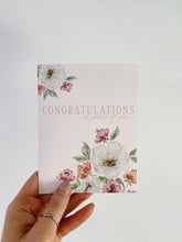 Load image into Gallery viewer, Watercolor Floral Congratulations Greeting Card
