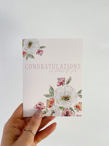 Watercolor Floral Congratulations Greeting Card