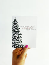 Load image into Gallery viewer, &quot;It&#39;s the Most Wonderful Time of the Year&quot; Watercolor Christmas Greeting Card
