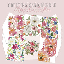 Load image into Gallery viewer, Watercolor Floral Greeting Card Bundle / Set of 6 Cards
