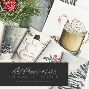 Holiday Art Prints and Cards Gift Bundle