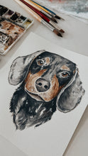 Load image into Gallery viewer, Mini Custom Watercolor Pet Portrait
