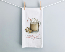 Load image into Gallery viewer, Cookies and Coffee Christmas Tea Towel
