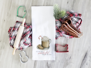 Cookies and Coffee Christmas Tea Towel