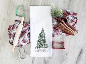 Watercolor Christmas Tea Towel Bundle