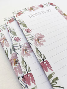 Watercolor Garden Floral Notepad