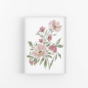 Garden Floral Watercolor Art Print