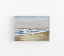 Load image into Gallery viewer, Soft Waves Watercolor Landscape Art Print
