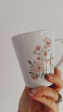 Load and play video in Gallery viewer, Watercolor Garden Floral Bouquet 12 oz Latte Coffee Mug
