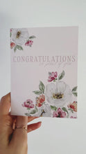 Load and play video in Gallery viewer, Watercolor Floral Congratulations Greeting Card
