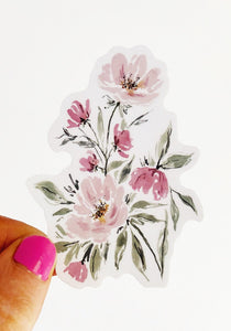 Watercolor Floral Garden Bouquet Vinyl Sticker