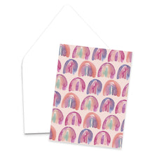 Load image into Gallery viewer, Watercolor Rainbow Pattern Greeting Card

