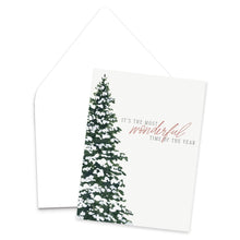 Load image into Gallery viewer, &quot;It&#39;s the Most Wonderful Time of the Year&quot; Watercolor Christmas Greeting Card
