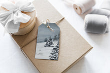Load image into Gallery viewer, Calm Winter Evening Watercolor Holiday Gift Tags
