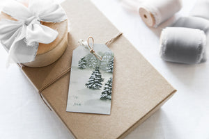 Quiet Winter Holiday Watercolor Gift Tags