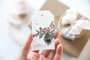 Holly Berry Holiday Gift Tags