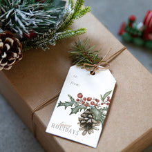 Load image into Gallery viewer, Holly Berry Holiday Gift Tags
