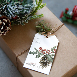 Holly Berry Holiday Gift Tags