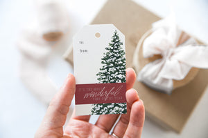 The Most Wonderful Time Holiday Gift Tags