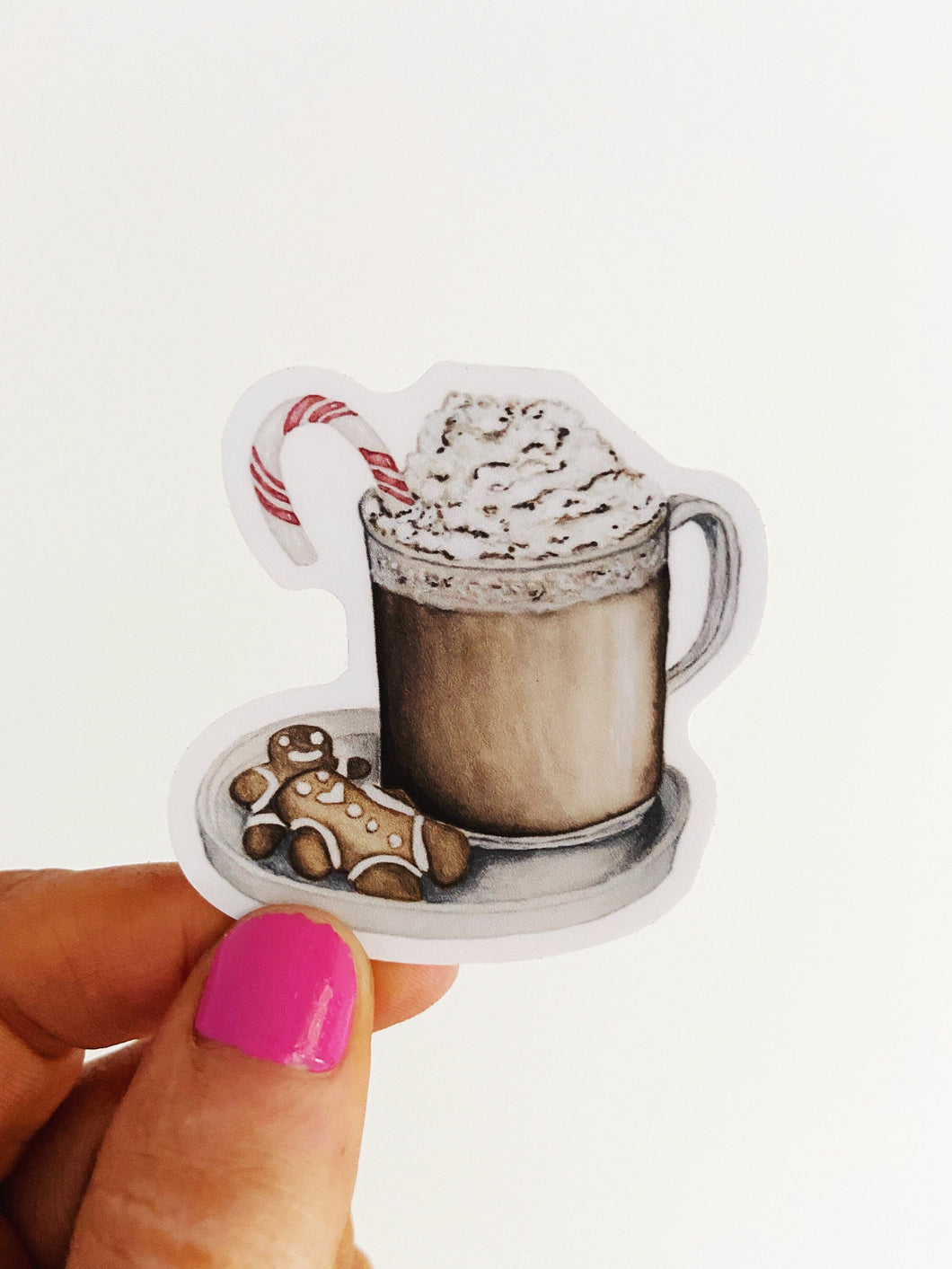 Coffee and Cookies Watercolor Vinyl Sticker