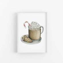 Load image into Gallery viewer, &quot;Coffee and Christmas Cookies&quot; Watercolor Holiday Art Print
