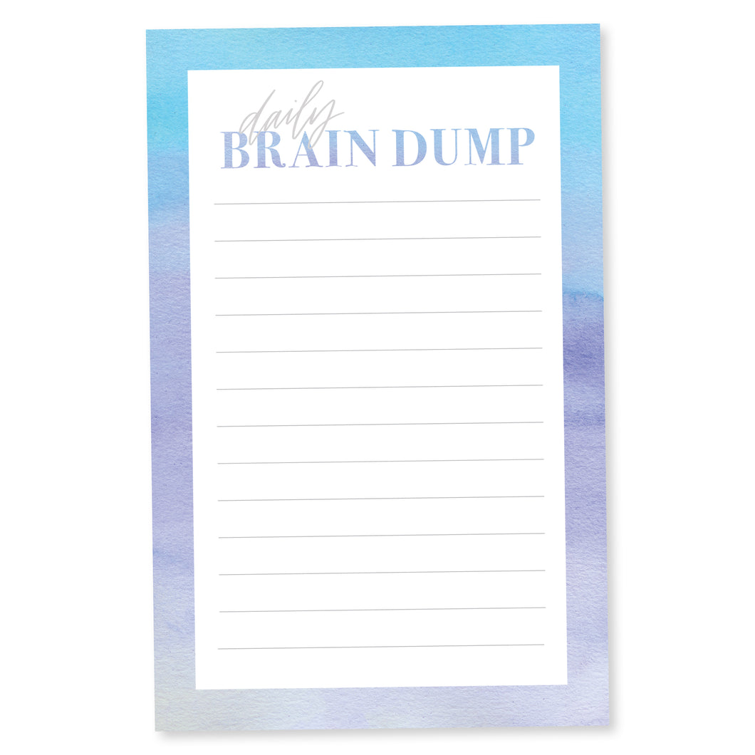 Daily Brain Dump Notepad - Lilac & Light Blue