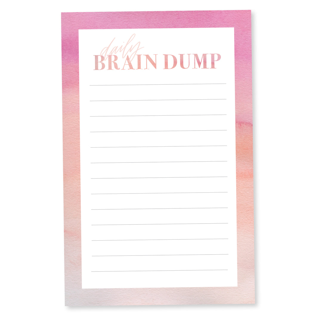 Daily Brain Dump Notepad - Peachy Pink
