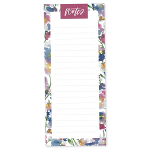 Abstract Blue and Pink Watercolor Floral Notepad