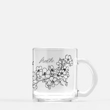 Load image into Gallery viewer, Breathe in the Florals 10 oz Glass Coffee Mug
